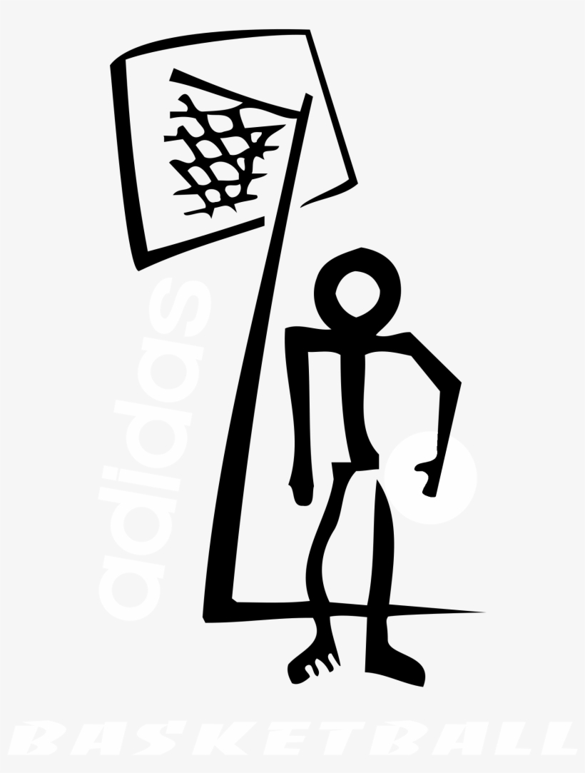 Adidas Basketball 02 Logo Black And White - Adidas, transparent png download