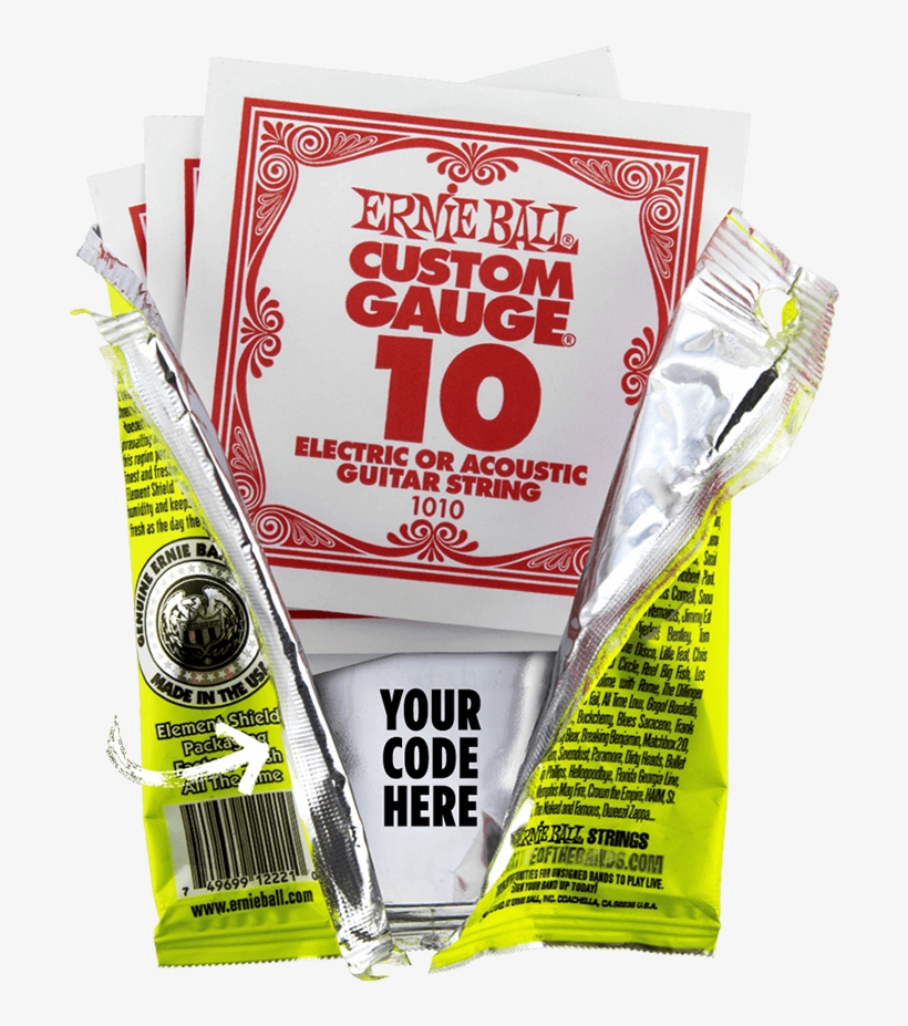 Enter The Codes - Ernie Ball Plain Steel, Single Strings, .010, transparent png download
