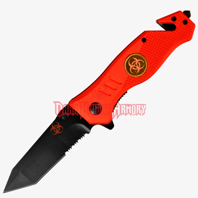 Biohazard Folding Tanto Pocket Knife - Pocketknife, transparent png download