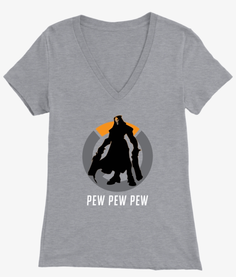 Overwatch Reaper Women's V Neck T Shirt - T-shirt, transparent png download