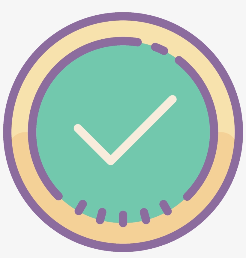 There Is A Check Mark, Which Is Placed In The Middle - Icon, transparent png download