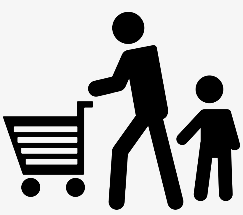 Father On Shopping With His Son Comments - Shopping Person Icon Png, transparent png download