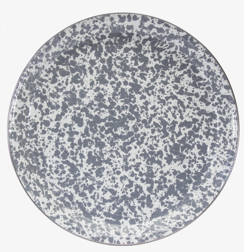 Grey Swirl Pattern - Golden Rabbit Swirl Pattern Enamelware Oval Platter, transparent png download
