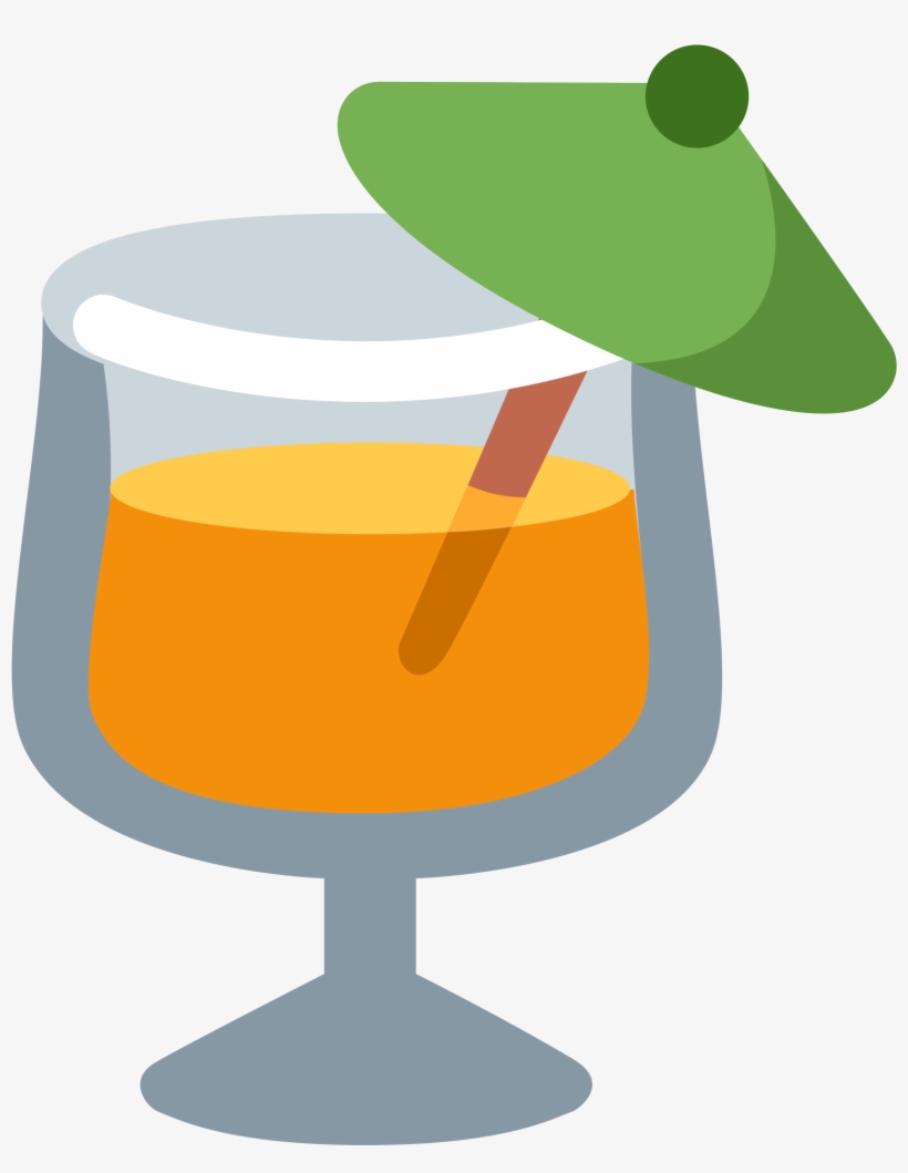 Tropical Drink Sticker By Twitterverified Account - Drink Emoji Twitter, transparent png download