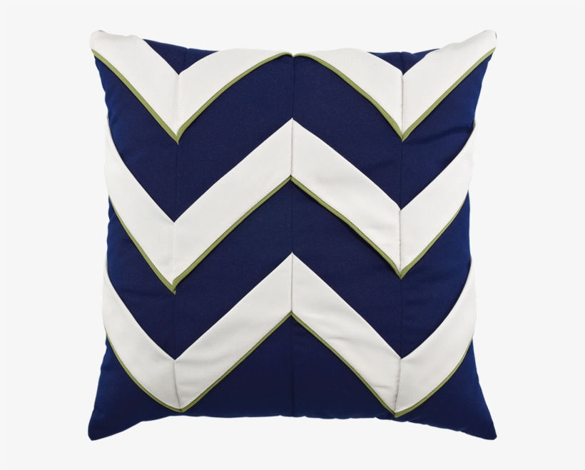 Navy Cruise Chevron 20" Square Indoor-outdoor Pillow, transparent png download
