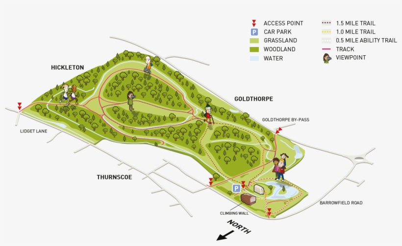 Map Of Phoenix Park - Dearne Valley Country Park, transparent png download