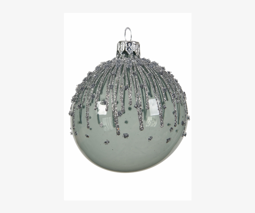 Pale Mint Green Ombre Glitter Effect Bauble - Mint Groene Kerstballen, transparent png download
