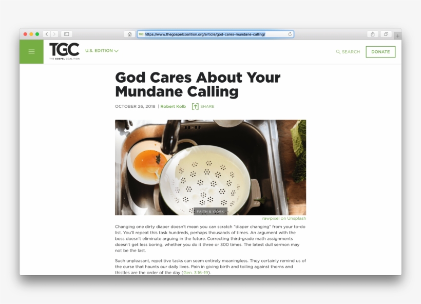 Bob Kolb Writes At The Gospel Coalition - The Gospel Coalition, transparent png download