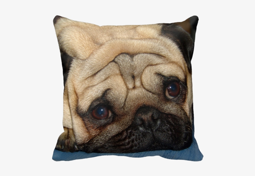 Europug Face Pillow - Zazzle Euro Pug Face Cosmetic Bag, transparent png download