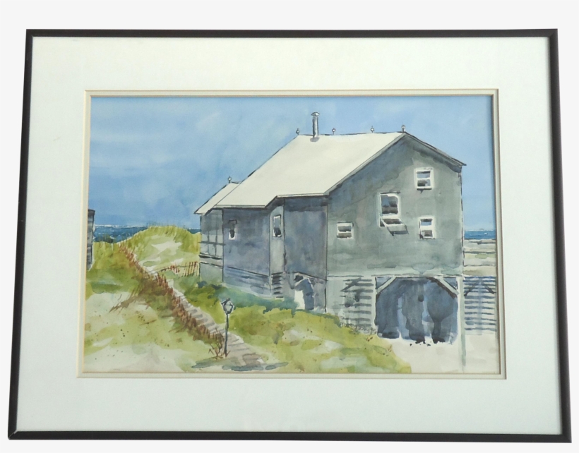 Beach House Vintage Painting On Chairish - Painting, transparent png download