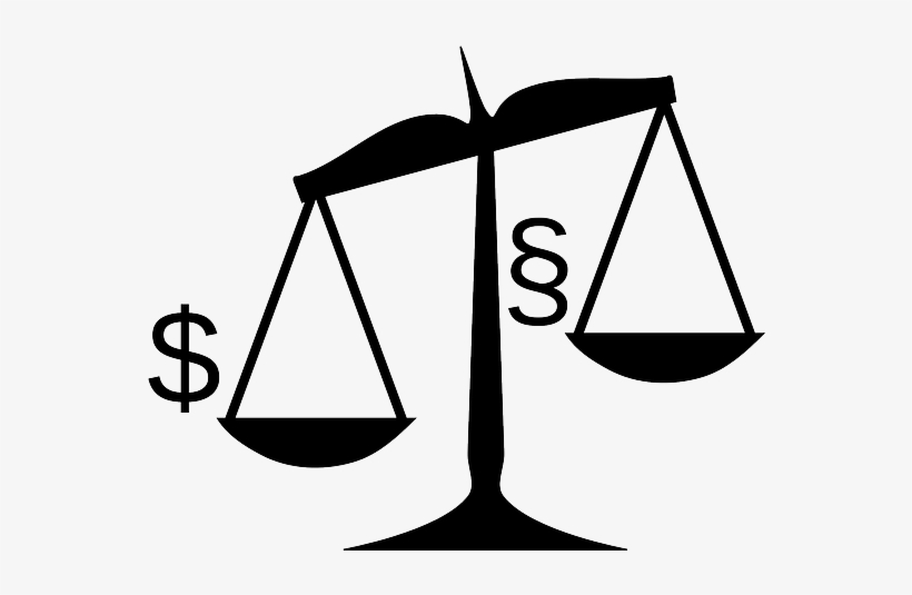 Dollar, Justice, Law, Measurement, Balance, Money - Scales Of Justice Clip Art, transparent png download