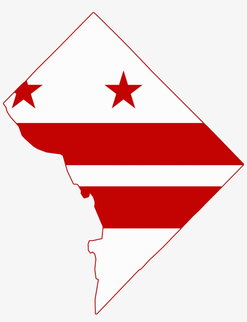 Everything You Need To Know To Vote In Washington D - Washington Dc Flag Map, transparent png download