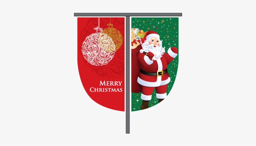 Christmas Street Banners - Santa Claus, transparent png download