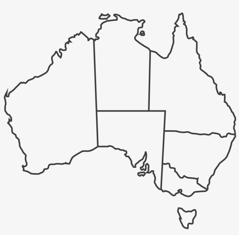 Plant Hire Pipeline Technics - Map Of Australia Plain, transparent png download