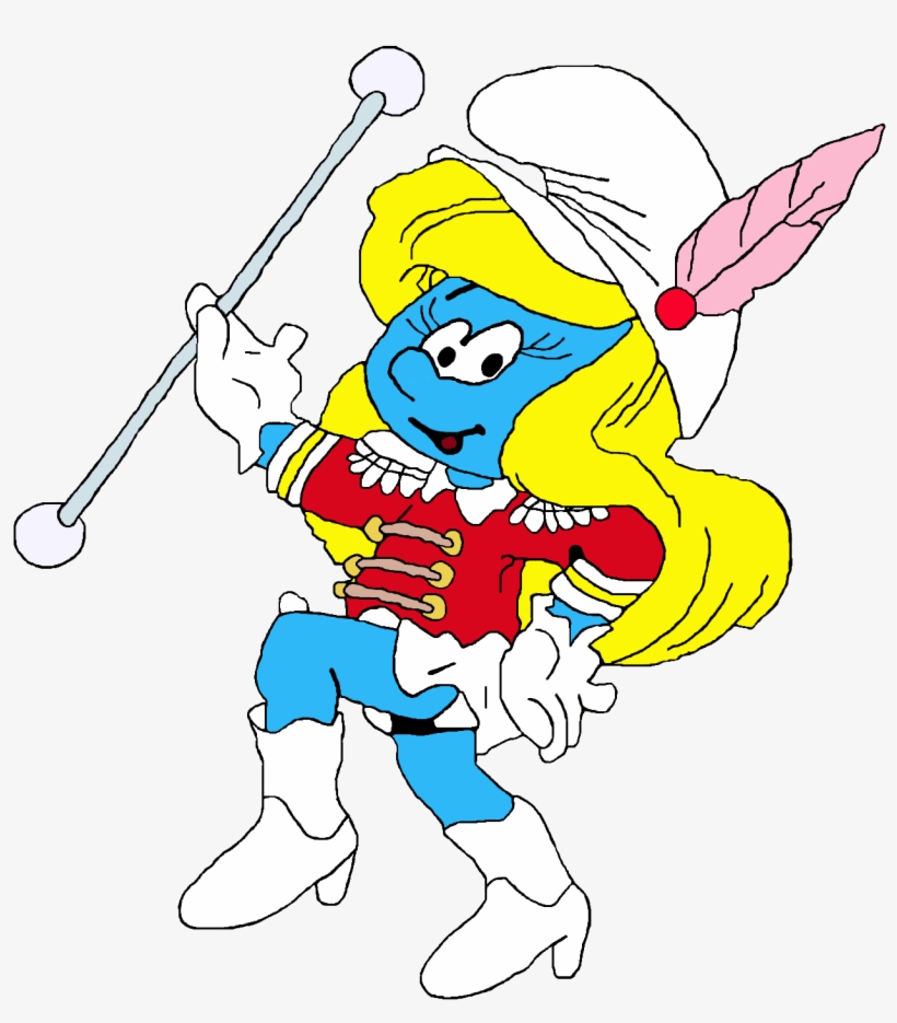 Smurfette Marching Band - Cartoon, transparent png download