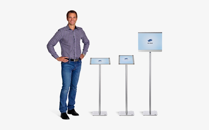 Info Stand - Golvstativ Ipad, transparent png download