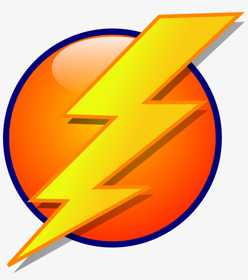 Lightning Orb Energy Icon Vector Clipart Image - Lightning Bolt Clipart, transparent png download