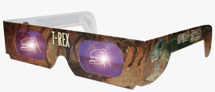 T Rex Wild Eyes - Holographic T-rex Wild Eyes 3d Animal Glasses, transparent png download