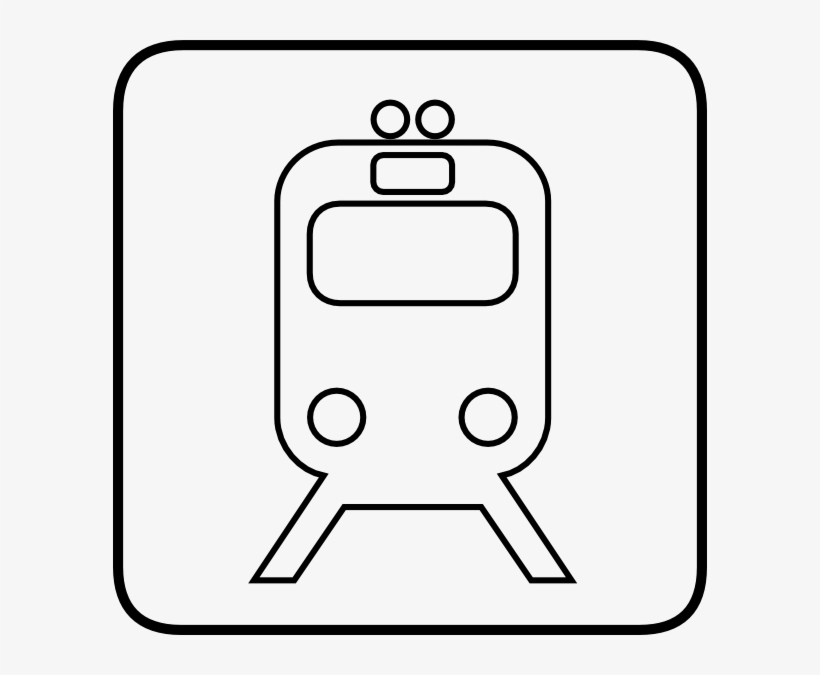 How To Set Use Train Black And White Sign Clipart, transparent png download