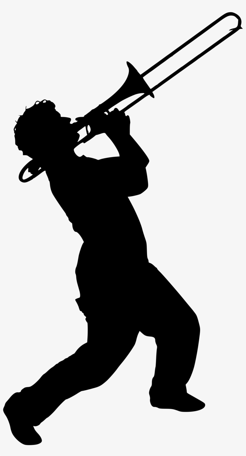Band Silhouette - Trombone Silhouette Transparent PNG - 1000x1733