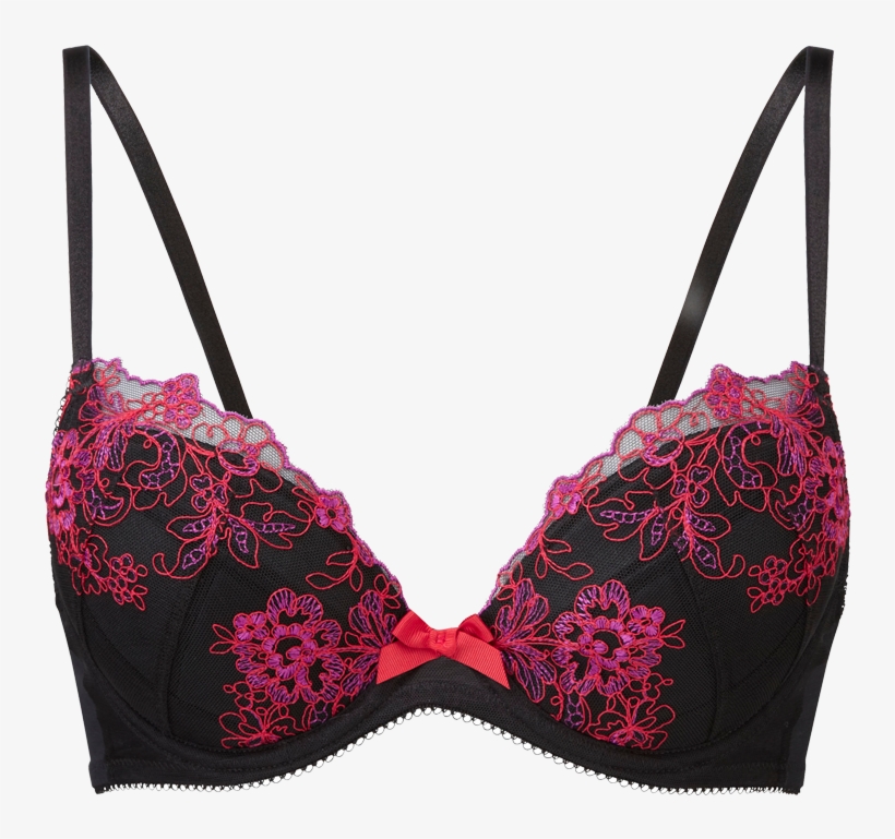 Vip Passion Flower Plunge Bra - Bra, transparent png download