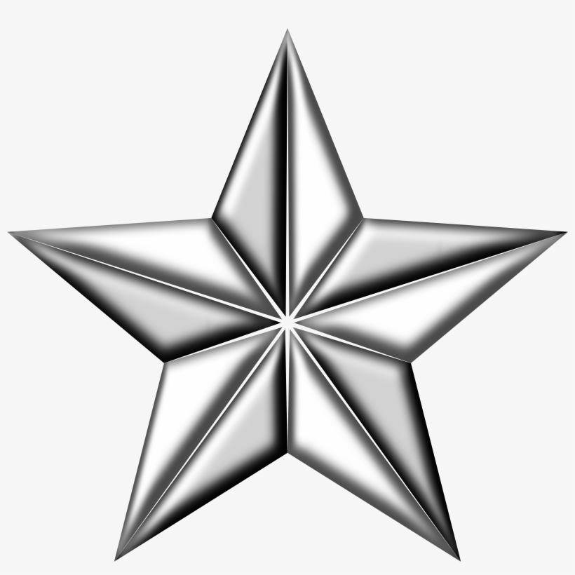 This Free Icons Png Design Of 3d Segmented Silver Star, transparent png download