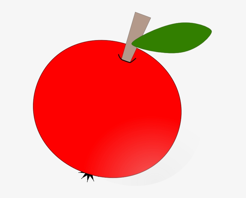 Teacher Apple Clipart Free - Round Apple Clipart, transparent png download