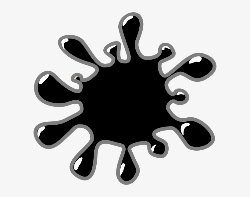 Slime Black 3 Clip Art At Vector Clip Art - Splash Clip Art, transparent png download