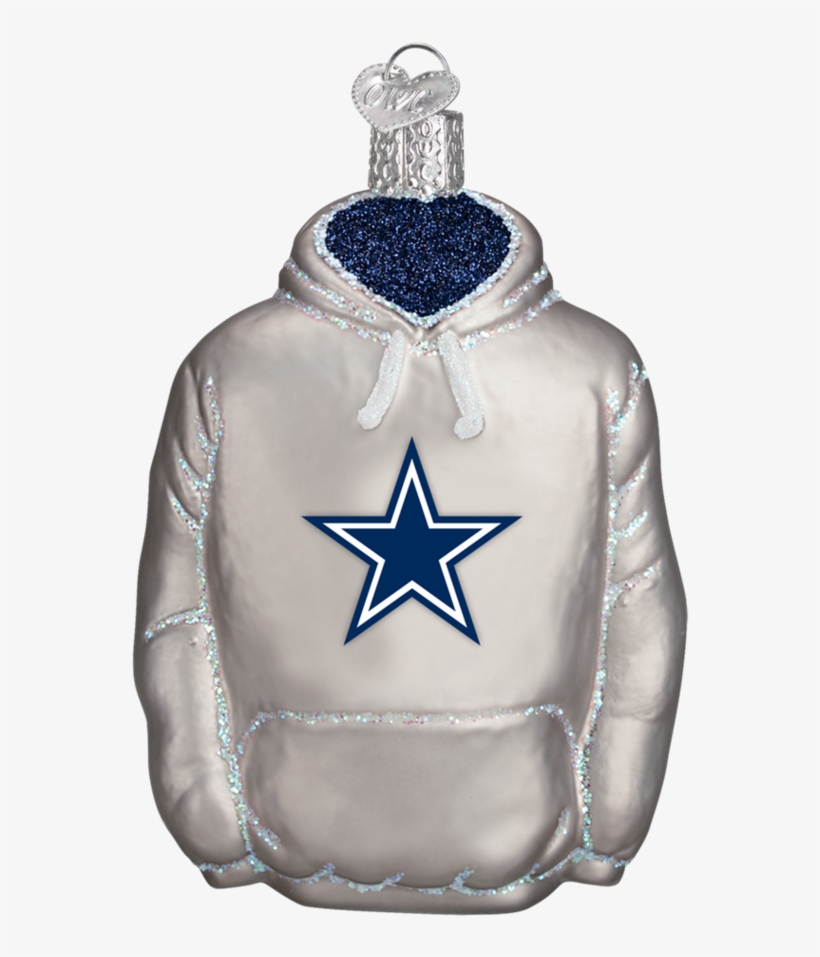 Dallas Cowboys Hoodie Ornament - Old World Christmas Detroit Lions Hoodie Glass Blown, transparent png download