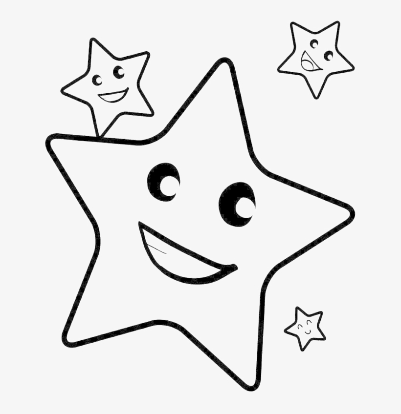 Dallas Cowboys Star Black - Line Drawing Of Star, transparent png download