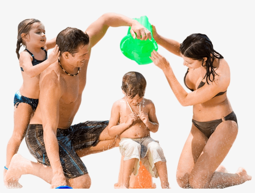 The Most Thrilling Waterpark In The Caribbean - Family On The Beach Png, transparent png download