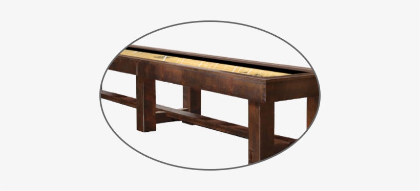 On Highly Detailed Solid Oak Frame With Genuine Mother - 16 Shuffleboard Table, transparent png download