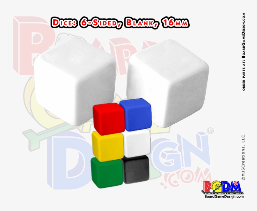 6 Sided Blank Dice, D6 - Dice, transparent png download