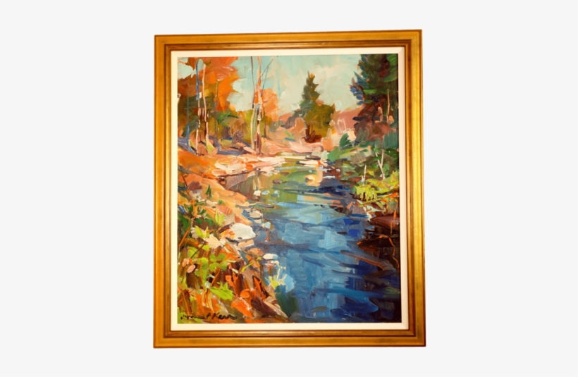 The Antique Shop Paintings Painting Of River Landscape - Picture Frame, transparent png download