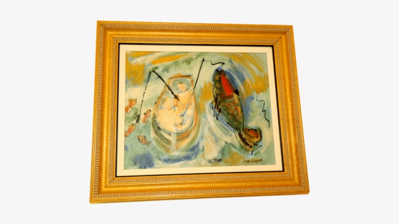 The Antique Shop Paintings Painting Of Fishing - Picture Frame, transparent png download