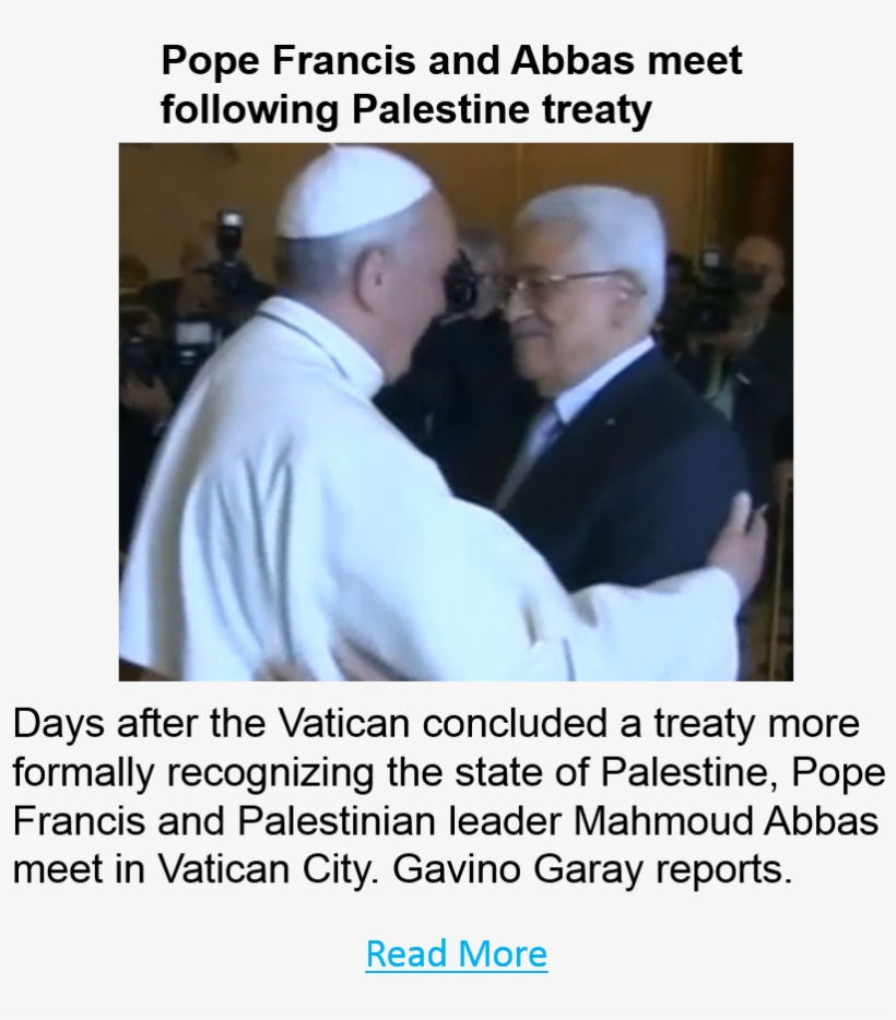 Pope Francis Also Called For Unity At The World Youth - Photo Caption, transparent png download