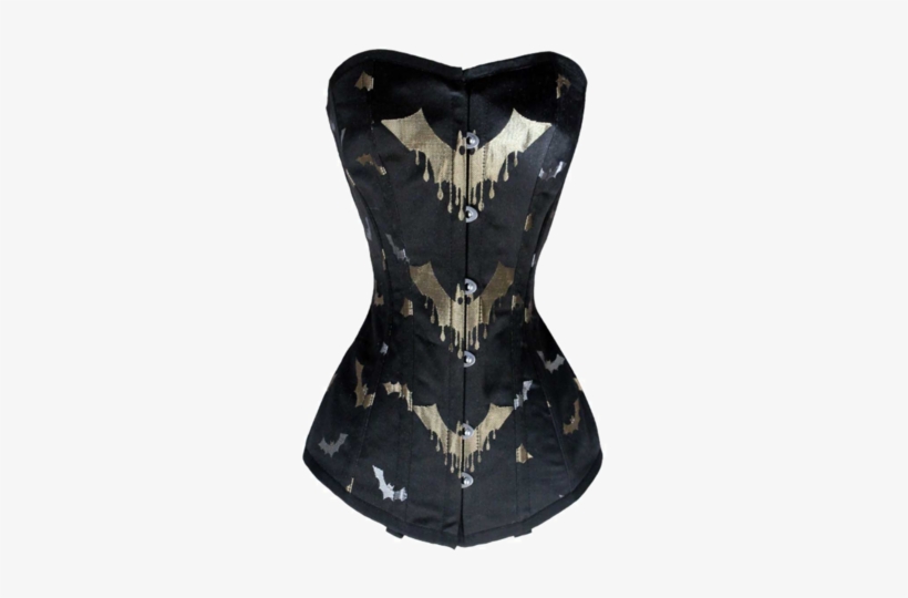 Vc1402 Ladies Brocade Corset With Bats - Corset, transparent png download