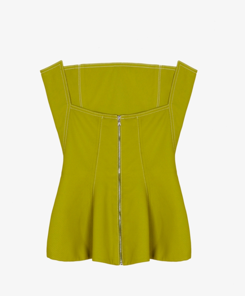 Corset In Green Viscose Twill - Blouse, transparent png download