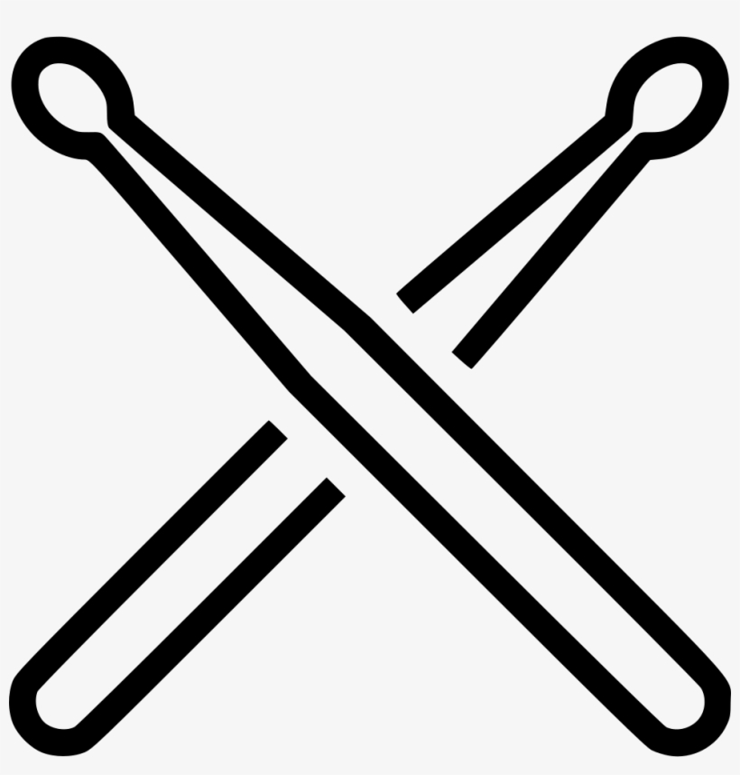 Drum Stick Sticks Music Instrument Audio Sound Comments - Black And White Drumsticks, transparent png download