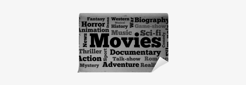 Movies Word Cloud On Old Tv Screen Background Wall - Bromley Mountain, transparent png download