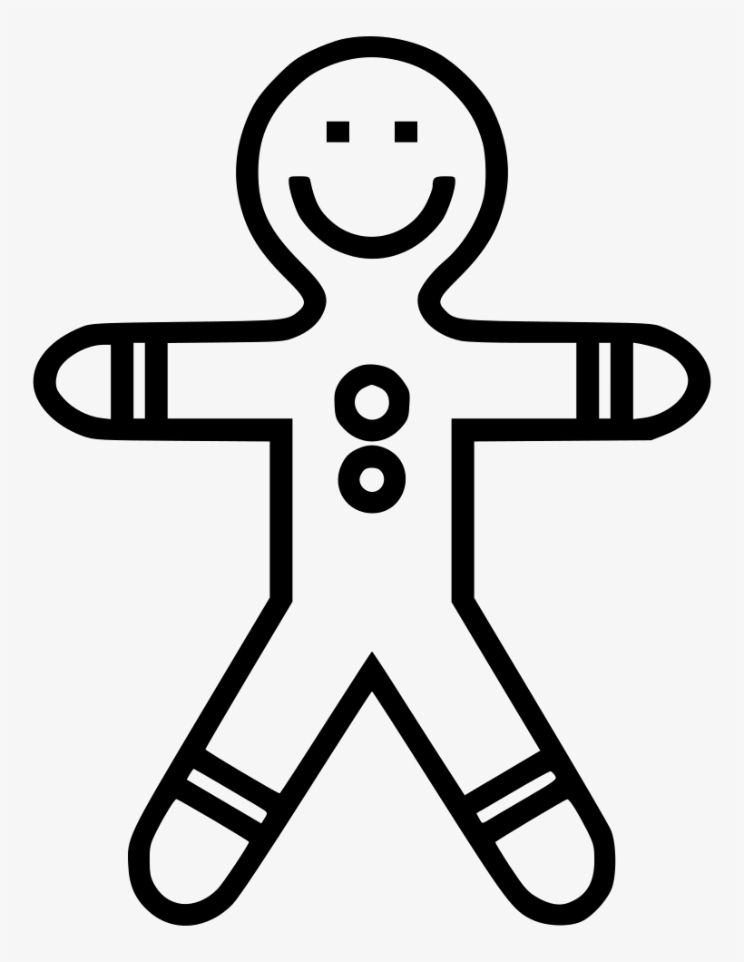 Gingerbreadman - - Galleta De Jengibre Para Dibujar, transparent png download