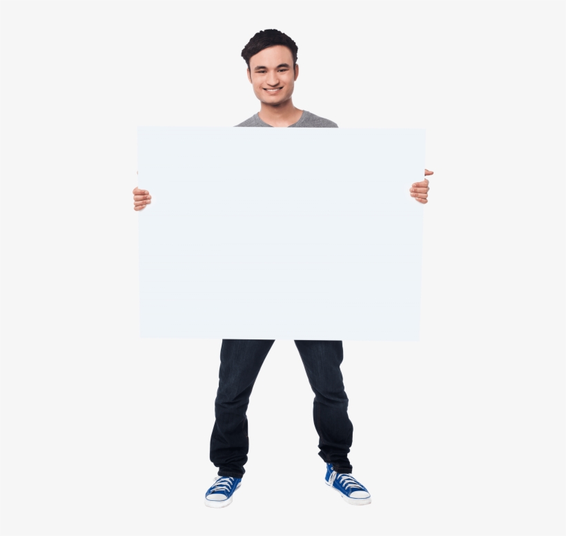 Free Png Men Holding Banner Png Images Transparent - Portable Network Graphics, transparent png download