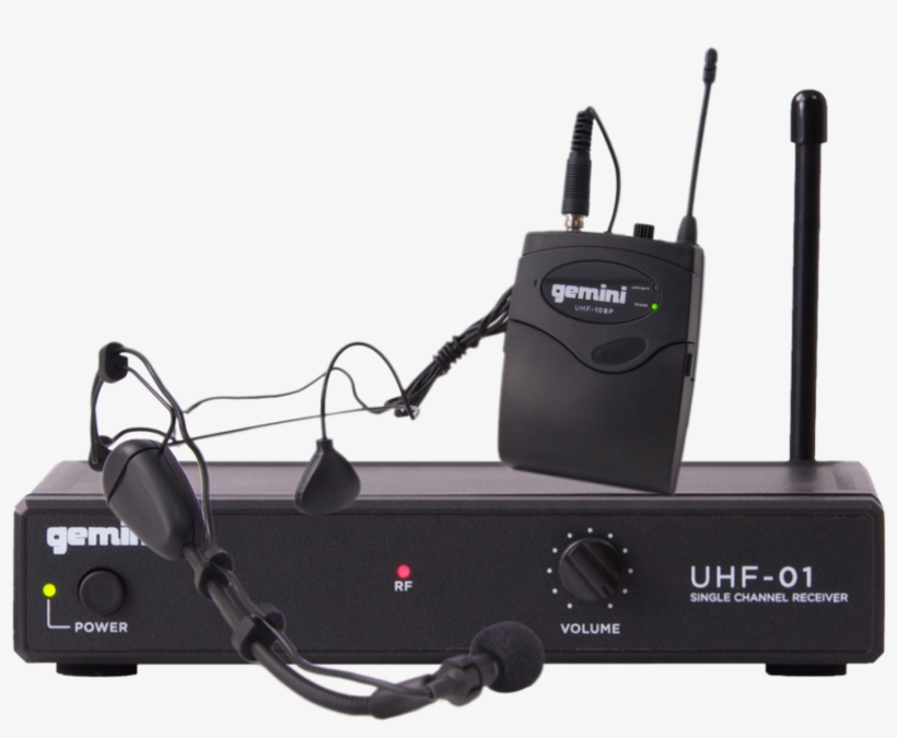 Wireless Microphone System - Gemini Dj Uhf-01m F4 Wireless Microphone System, transparent png download