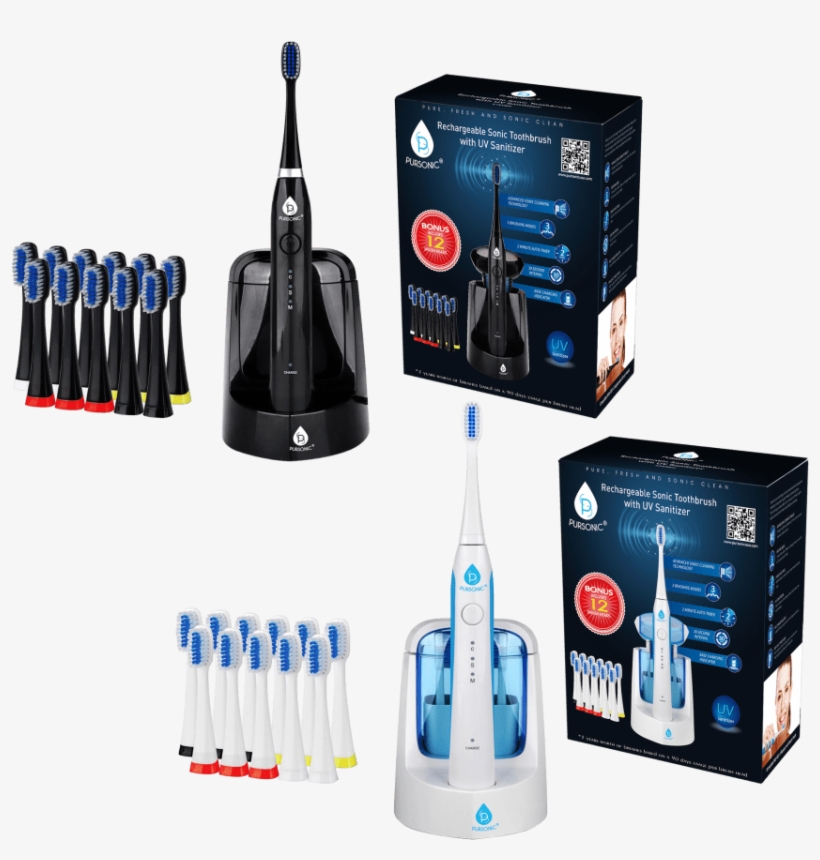 Pursonic S750 Sonic Toothbrush With Uv Sanitizer - Pursonic S750 Sonic Toothbrush With Uv Sanitizing Function,, transparent png download