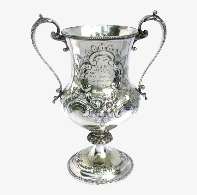 Antique Silver Cycling Trophy - Cycling Trophy Cup Transparent PNG