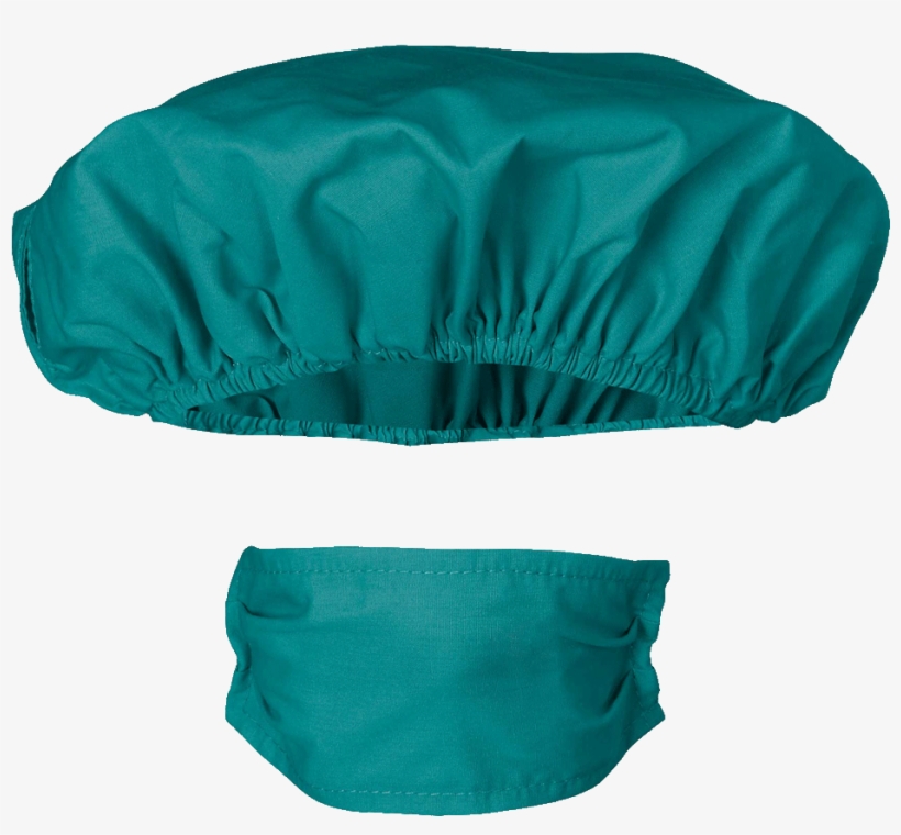 Hospital Hat & Mask Set, Green - Hospital Hat, transparent png download