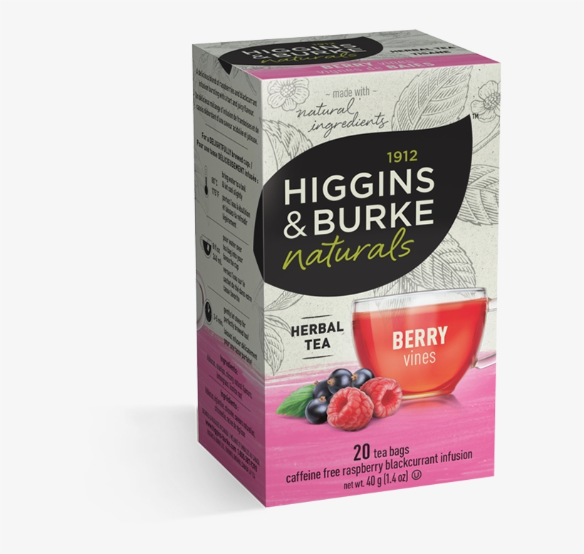 Higgins & Burke Berry Vines Herbal Tea 20's - Higgins And Burke Cranberry Pomegranate Tea, transparent png download