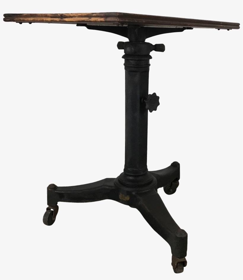 Telescopic Cast Iron And Wood Table/stand Karl Manufacturing - South Bend Cast Iron Workbench Legs, transparent png download