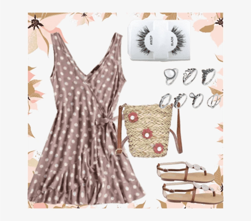 Dress - Teardrop Flower Leaf Gypsy Ring Set - Golden, transparent png download