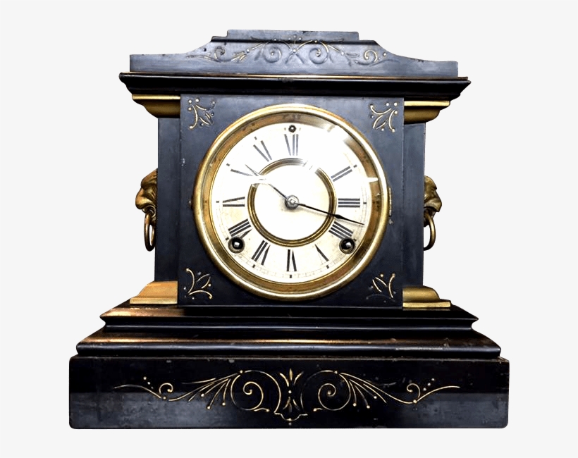 Antique Mantel Clock - Mantel Clock Png, transparent png download